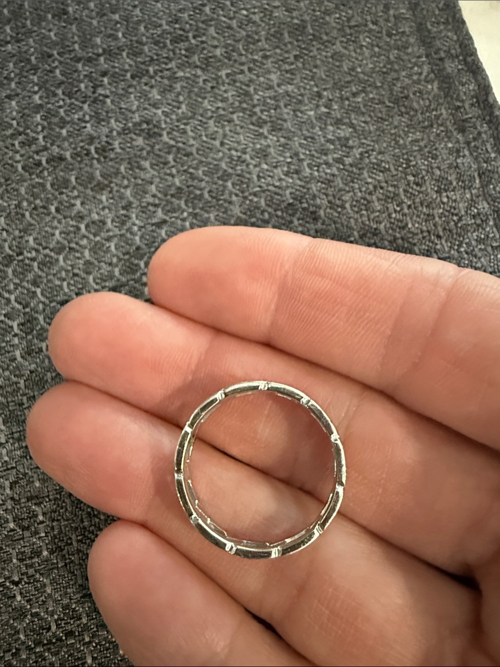 Link Chain Sterling Silver Band Ring - Picture 2 of 5